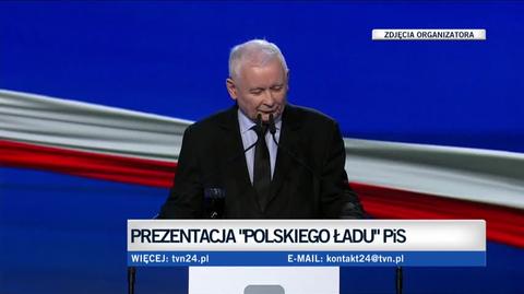 Jarosław Kaczyński prezentuje Polski Ład 