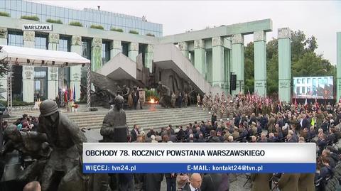 Całe przemówienia prezydenta Andrzeja Dudy z okazji 78. rocznicy wybuchu Powstania Warszawskiego