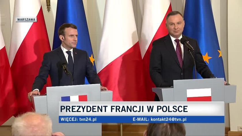 Duda: wizyta prezydenta Francji stanowi przełom w relacjach polsko-francuskich