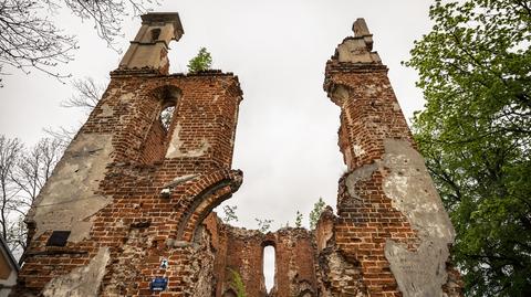 Mielnik. Ruiny kościoła na Górze Zamkowej pamiętają XVI wiek (materiał z 20.05.2022)