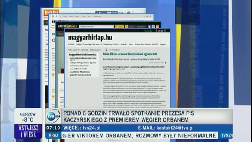 Węgierskie media o spotkaniu Kaczyński-Orban
