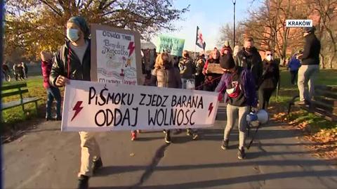 Protesty w Poznaniu i w Krakowie