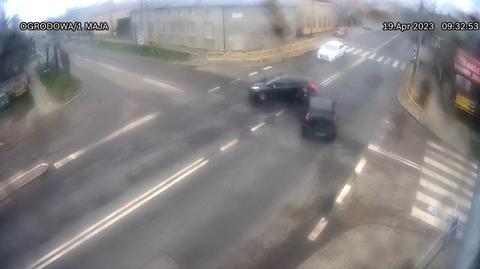 Zderzenie trzech samochodów w Aleksandrowie Łódzkim