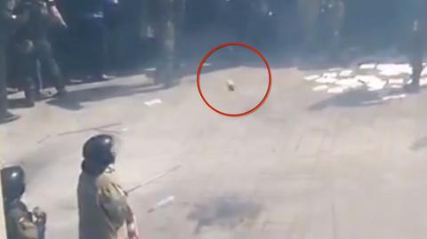 Eksplozja granatu w Kijowie