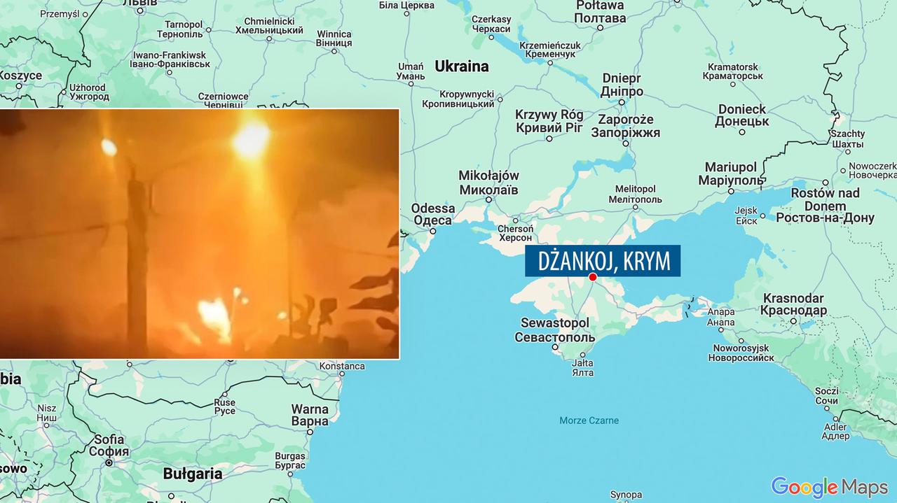 Wybuch w okolicy rosyjskiego lotniska na Krymie