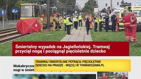 Chłopiec podróżował tramwajem z babcią