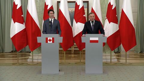 Andrzej Duda podczas konferencji z premierem Kanady: to wyraz jedności euroatlantyckiej