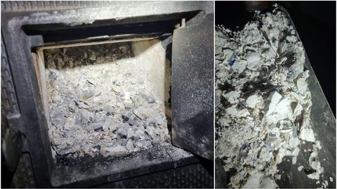 Dokumenty ukraińskiej rodziny spalone w piecu