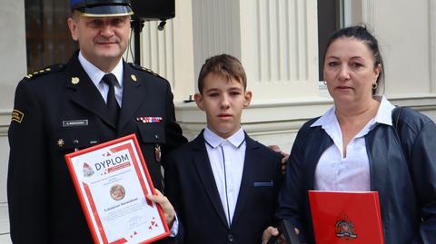 Warszewice. 13-latek został uhonorowany za swoją dzielną postawę
