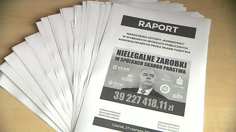 Opozycja prezentuje raport o nielegalnych zarobkach w spółkach Skarbu Państwa