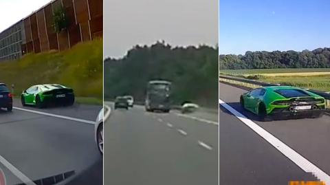 Do sieci trafiły już trzy filmy, na którym widać niebezpieczną jazdę kierowcy lamborghini