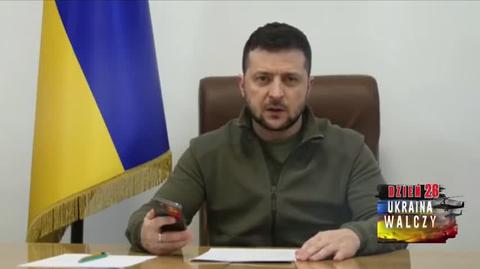 Zełenski: Dźwięk syren stał się symbolem we wszystkich miastach Ukrainy (21.03.2022)
