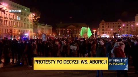 Protest w Poznaniu po orzeczeniu TK ws. aborcji