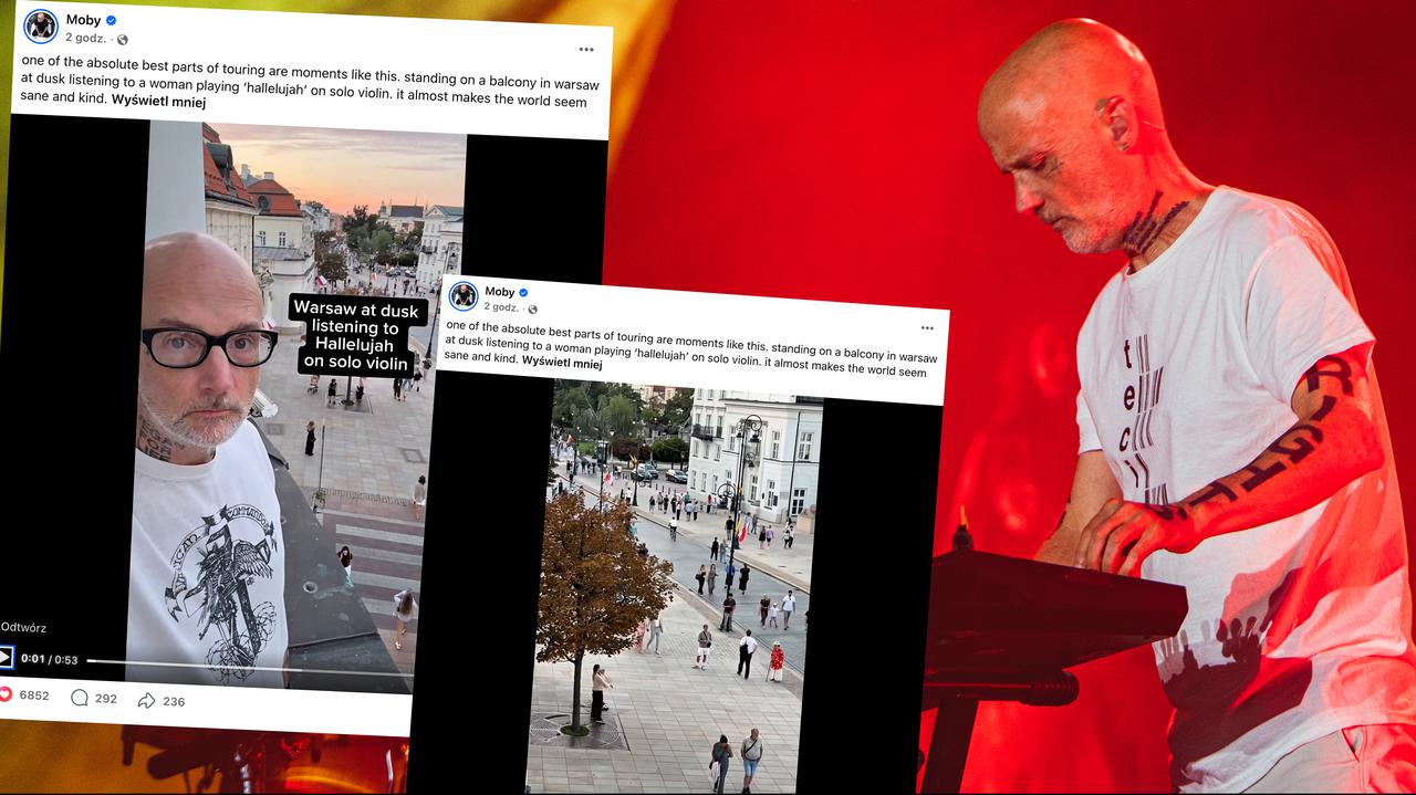 Moby wzruszony grą ulicznej skrzypaczki