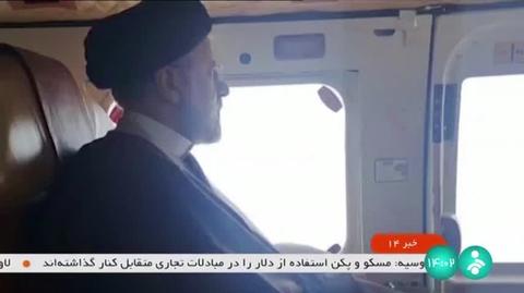Ostatnie chwile lotu helikoptera z prezydentem Iranu na pokładzie. Nagranie