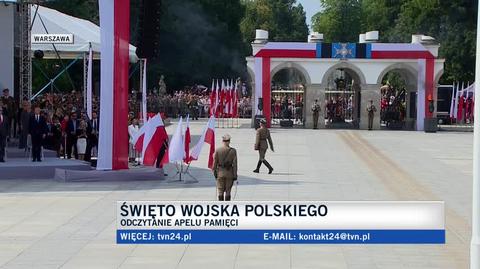 Salut armatni w czasie obchodów Święta Wojska Polskiego 