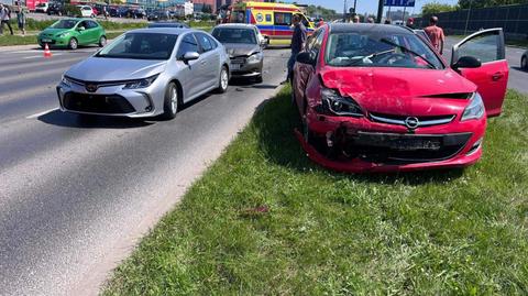 Kraków. Zderzenie z udziałem siedmiu pojazdów