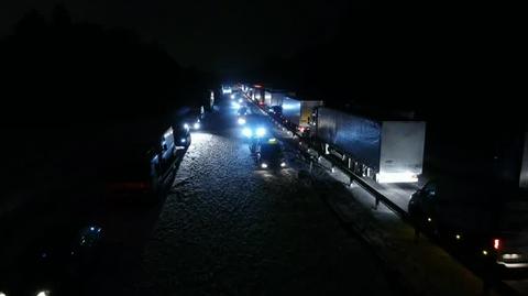 Zderzenie pojazdów na autostradzie A6 w Szczecinie