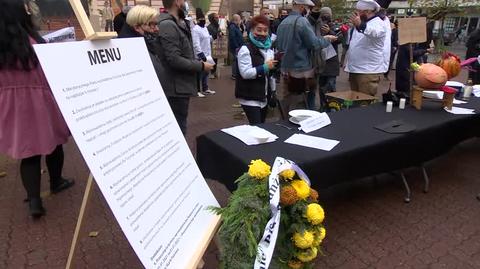 Protest branży gastronomicznej w Łodzi
