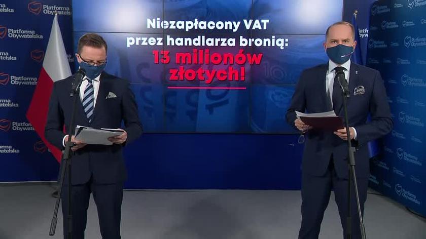 Michał Szczerba: 13 milionów niezapłaconego podatku VAT przez handlarza bronią