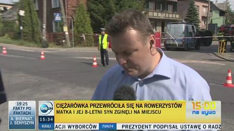 36-letnia rowerzystka i jej 8-letni syn zginęli przygnieceni ciężarówką