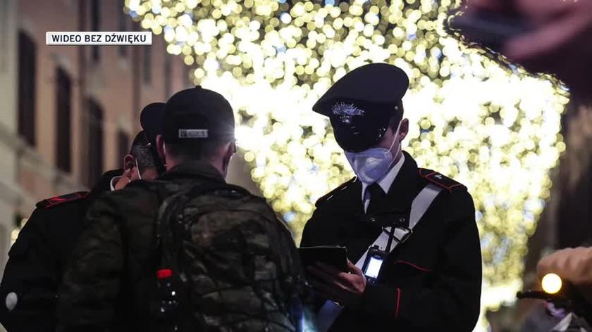 Controles de cumplimiento de restricciones durante la fiesta de Nochevieja en Roma