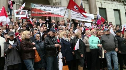 Protest Polonii w Jersey City
