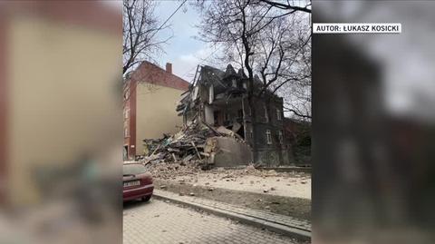 Łukasz Kosicki widział kamienicę w Katowicach chwilę po wybuchu. "Odwróciliśmy się i zobaczyliśmy, że cały budynek się posypał"