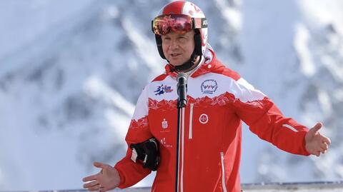 18.02.2021 | Andrzej Duda na nartach. Zdaniem prezydenta warunki były "złe"