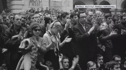 Marzec 1968 r. Wiec na Politechnice Warszawskiej