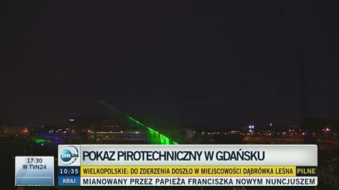 Pokaz pirotechniczny w Gdańsku 