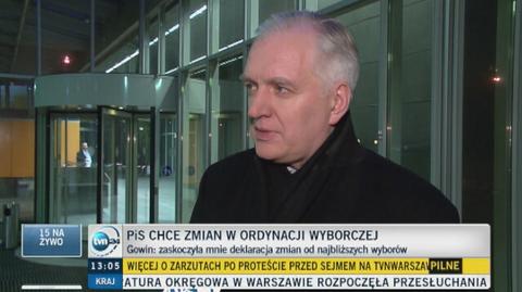Jarosław Gowin o zmianie ordynacji wyborczej