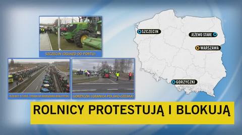Protest rolników w Gorzyczkach (woj. śląskie)