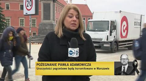 Uroczystości pogrzebowe prezydenta Gdańska będą transmitowane w Warszawie