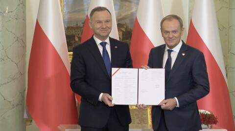 Prezydent Andrzej Duda podpisał postanowienie o powołaniu Donalda Tuska w skład Rady Ministrów