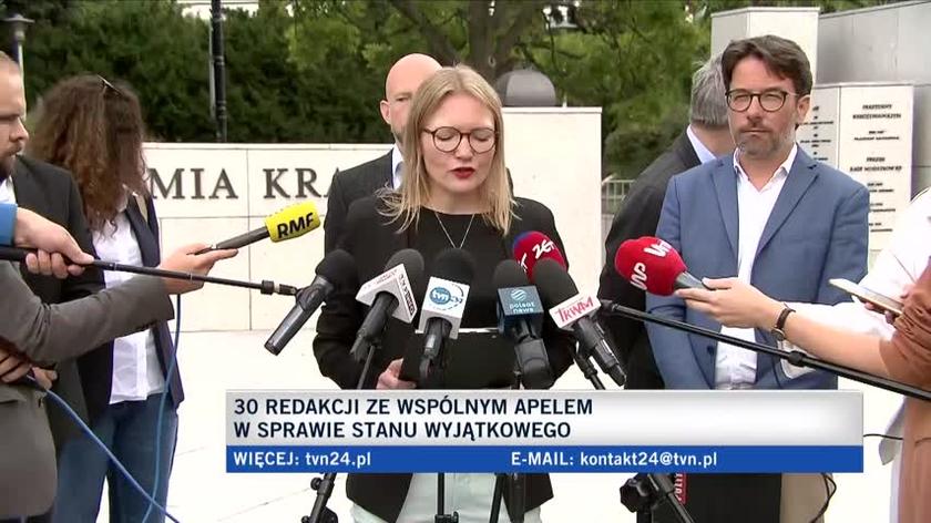 Oświadczenie mediów w sprawie obecności dziennikarzy na granicy Polski z Białorusią 