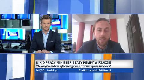 Krzysztof Izdebski, prawnik i dyrektor programowy fundacji ePaństwo, o raporcie NIK o pracy minister Kempy. Cała rozmowa