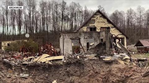 Ukraina. Zniszczenia we wsi Jampil (grudzień 2022)