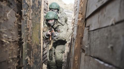 Żołnierze sił ukraińskich na pozycjach w obwodzie donieckim