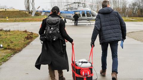 Transport serca śmigłowcem policyjnym