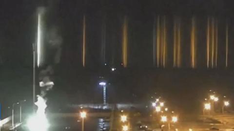 Pożar w pobliżu terenu elektrowni atomowej w Zaporożu