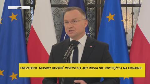 Prezydent Duda o wystąpieniu Radosława Sikorskiego w Sejmie