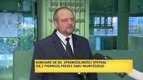 Sędzia Stępkowski o spotkaniu komisarza Reyndersa z sędzią Manowską 