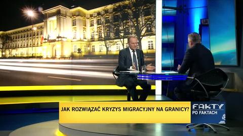 Tusk o sytuacji na granicy: Kaczyńskiemu rozwiązanie problemu nie jest potrzebne