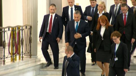 Orban opuszcza Sejm po spotkaniu z Kaczyńskim 