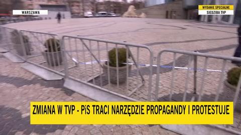 W siedzibie TVP wciąż są posłowie PiS