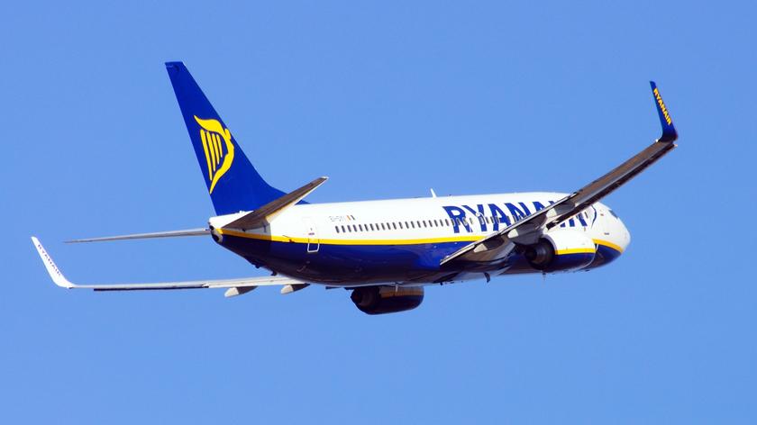 Samoloty Ryanaira na lotnisku Stansted (nagranie z maja 2020 roku)