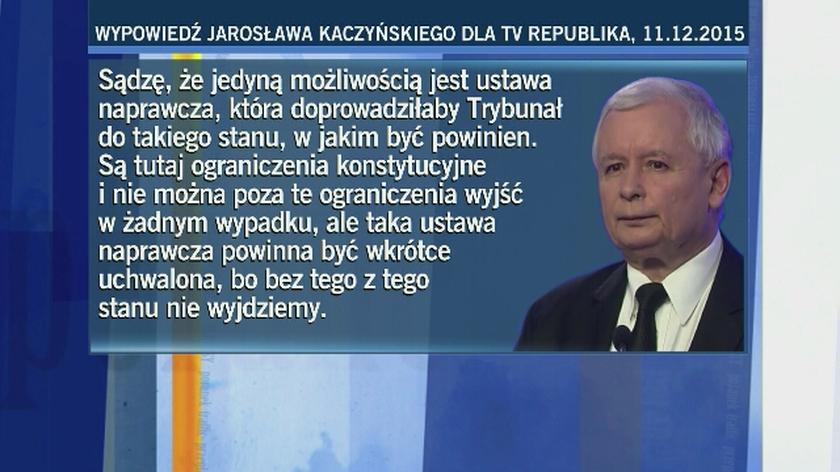 Kaczyński jest zdania, że wyrok TK nie powinien zostać opublikowany