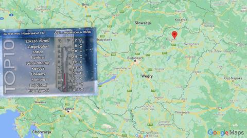 Prognozowana temperatura na najbliższe dwa dni na Węgrzech