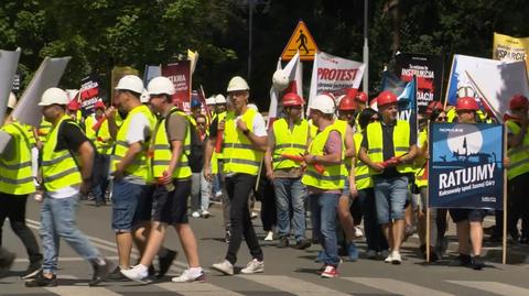 Protest koksowników przed Sejmem